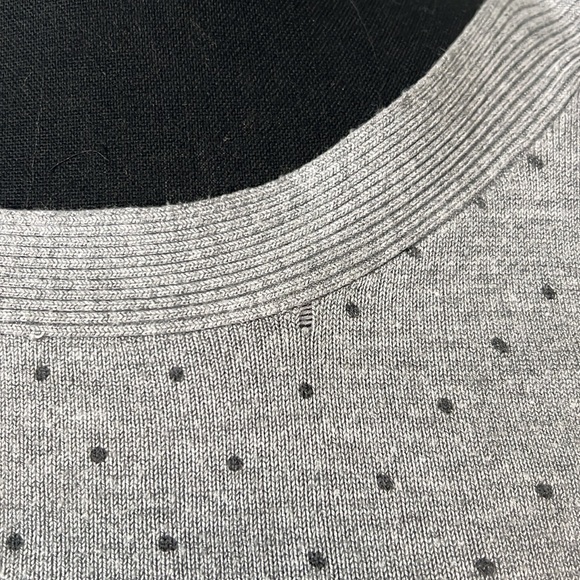 ⭐️ THE LIMITED Gray Polka Dot Sweater with Black Lace Detail on sides ⭐️ - Picture 4 of 7